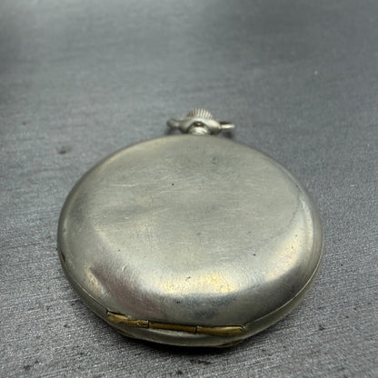Elgin Pocket Watch 41.5mm White Dial Silver Tone Grade 94 Round Manual Wind PART11
