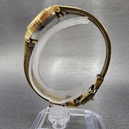 Seiko Watch Women 20mm Silver Dial Gold Tone Rectangle 43013000 New Battery6
