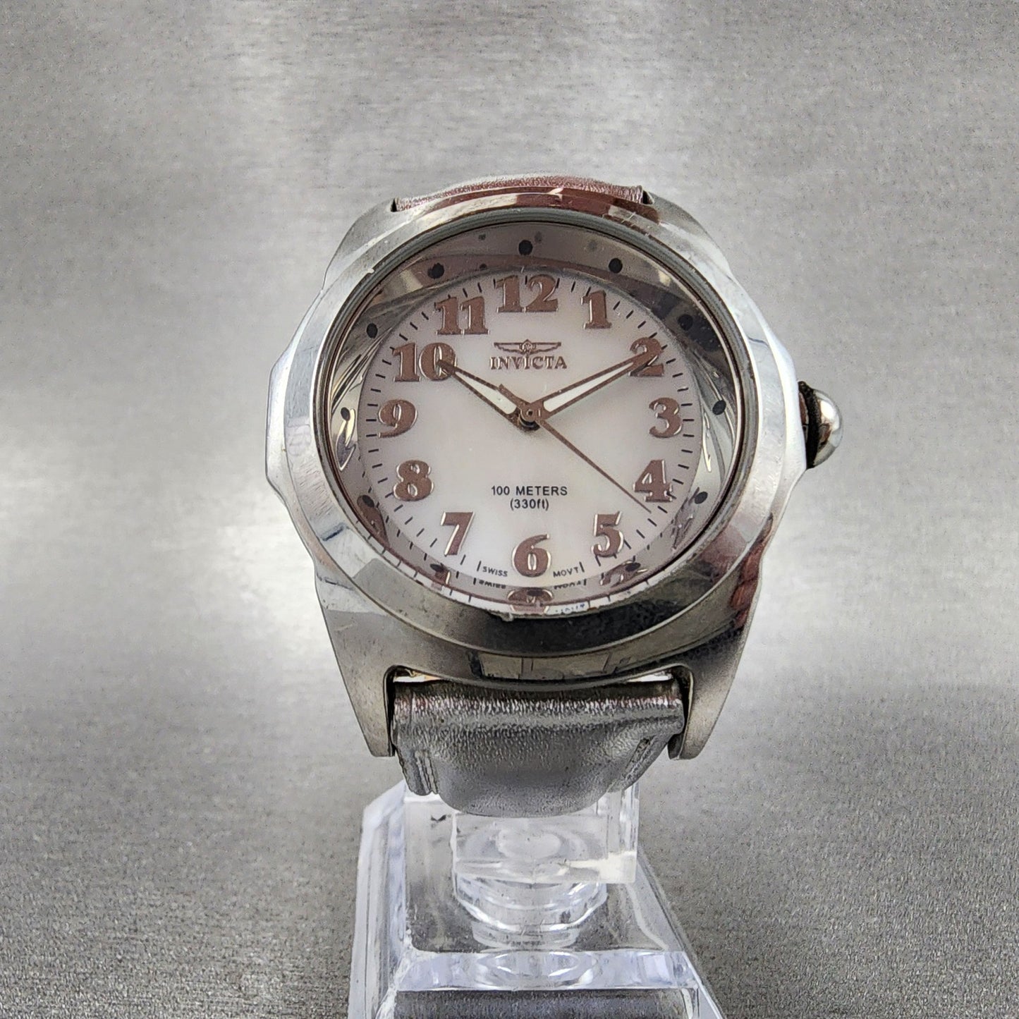 Invicta Watch Women 27mm MOP Dial Silver Tone Round 5067 New Battery5
