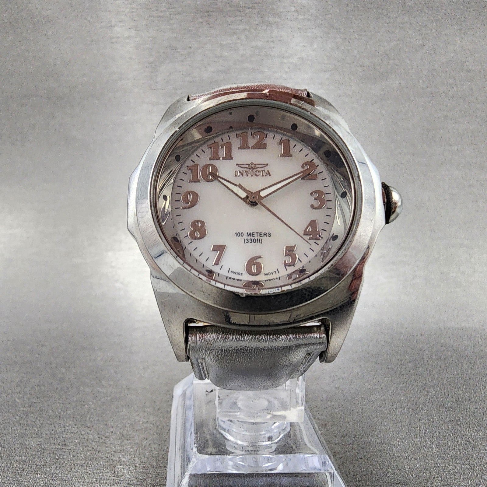 Invicta Watch Women 27mm MOP Dial Silver Tone Round 5067 New Battery5