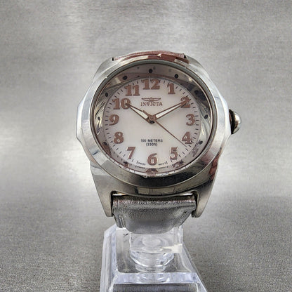 Invicta Watch Women 27mm MOP Dial Silver Tone Round 5067 New Battery5