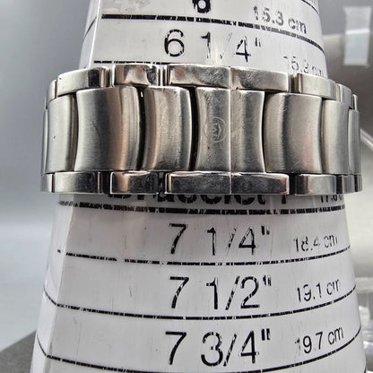 Movado Faceto Watch Men 39mm Black Dial Silver Tone 84 G2 1855 New Battery BNUIK10