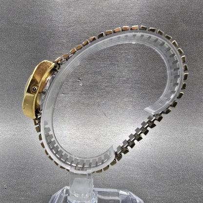 Bulova Accutron Watch Women 25mm Brown Dial Gold Plated Rectangle Daydate PARTS7