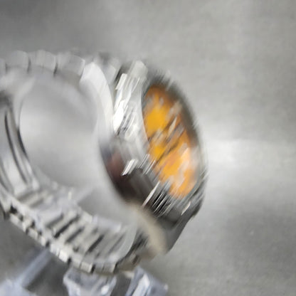 Orient Town & Country Surf Designs Watch Men 36mm Orange Dial Steel Date NewBatt3