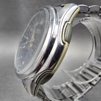 Casio Wave Ceptor Watch Men 42mm Black Dial Steel Solar Analog Digital Works JP92