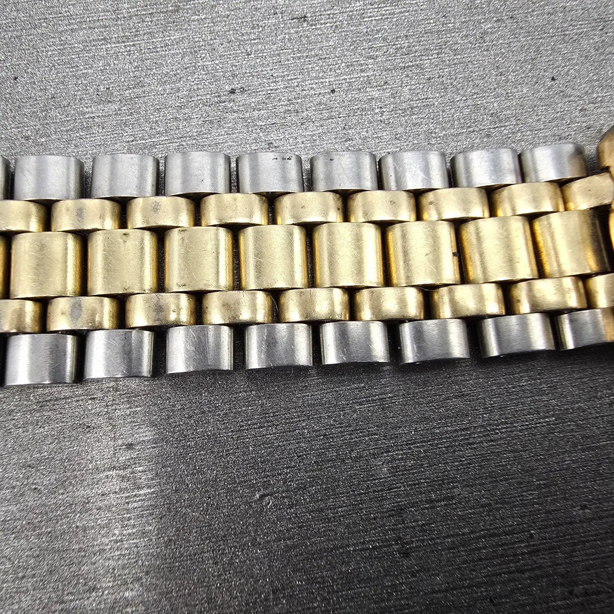 Omega Bracelet Two Tone Stainless Steel 10K Gold Filled 18.8mm Vintage2