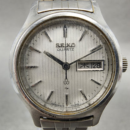 Seiko Watch Women 25mm Silver Dial Silver Tone Daydate 43260040 New Battery1