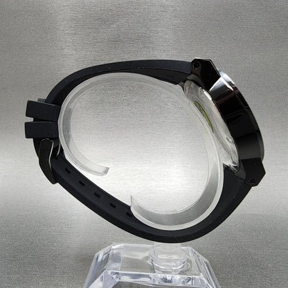 Movado Bold Fusion Watch Men 42mm Black Dial Black Tone Date Round Resin 36008399