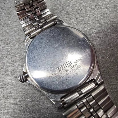 Seiko Spirit Watch Men 34mm Black Dial Silver Tone Daydate 7N48-7A10 New Battery10