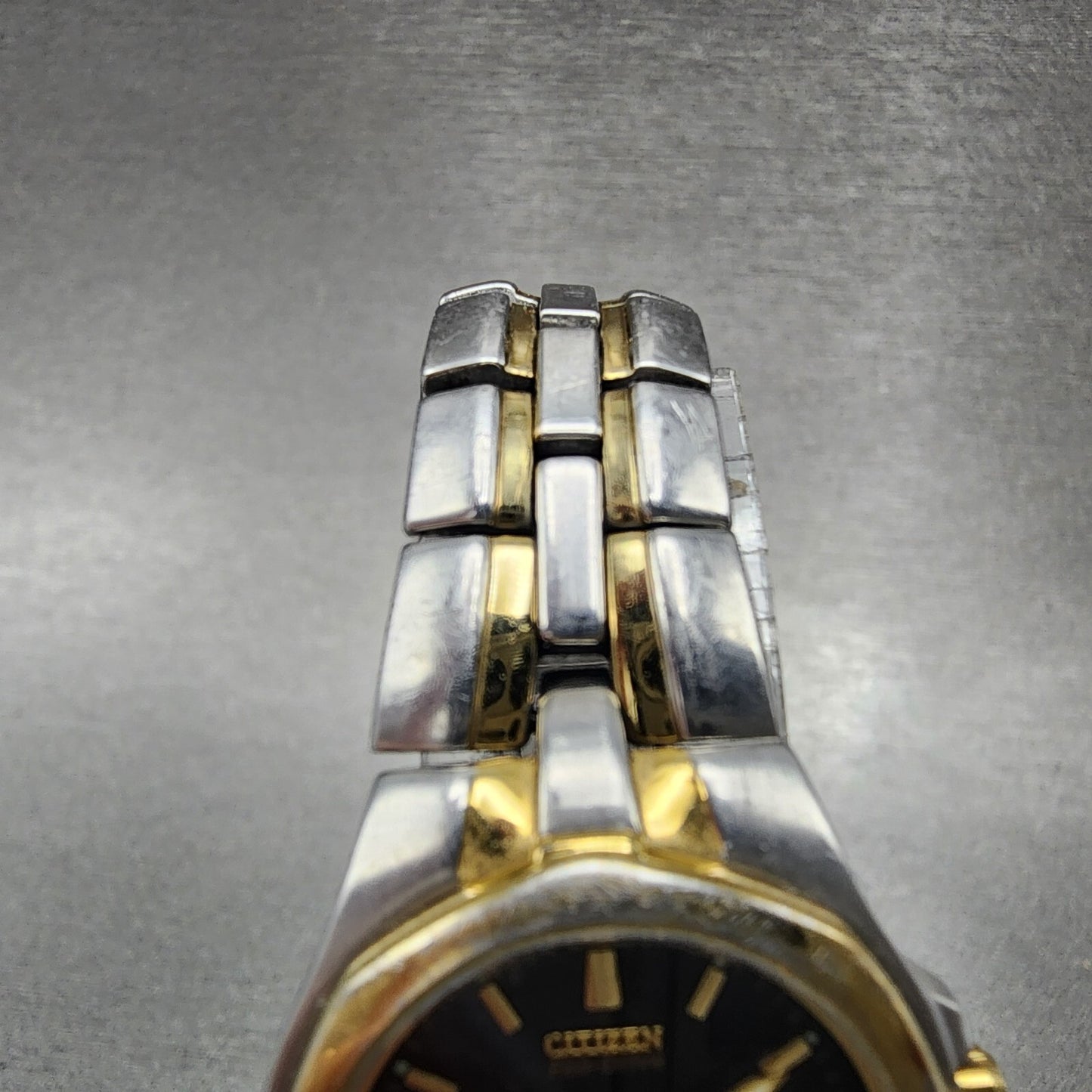 Citizen EcoDrive Watch Women 24mm Blue Dial Two Tone Date E011K15711 Runs4