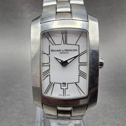 Baume & Mercier Hampton Milleis watch Women 22mm White Dial Steel Date READ!!!!!0