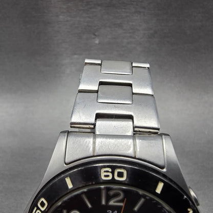 Casio Overland Wave Watch Men 42mm Black Dial Steel Date Solar Round READ!!!!4