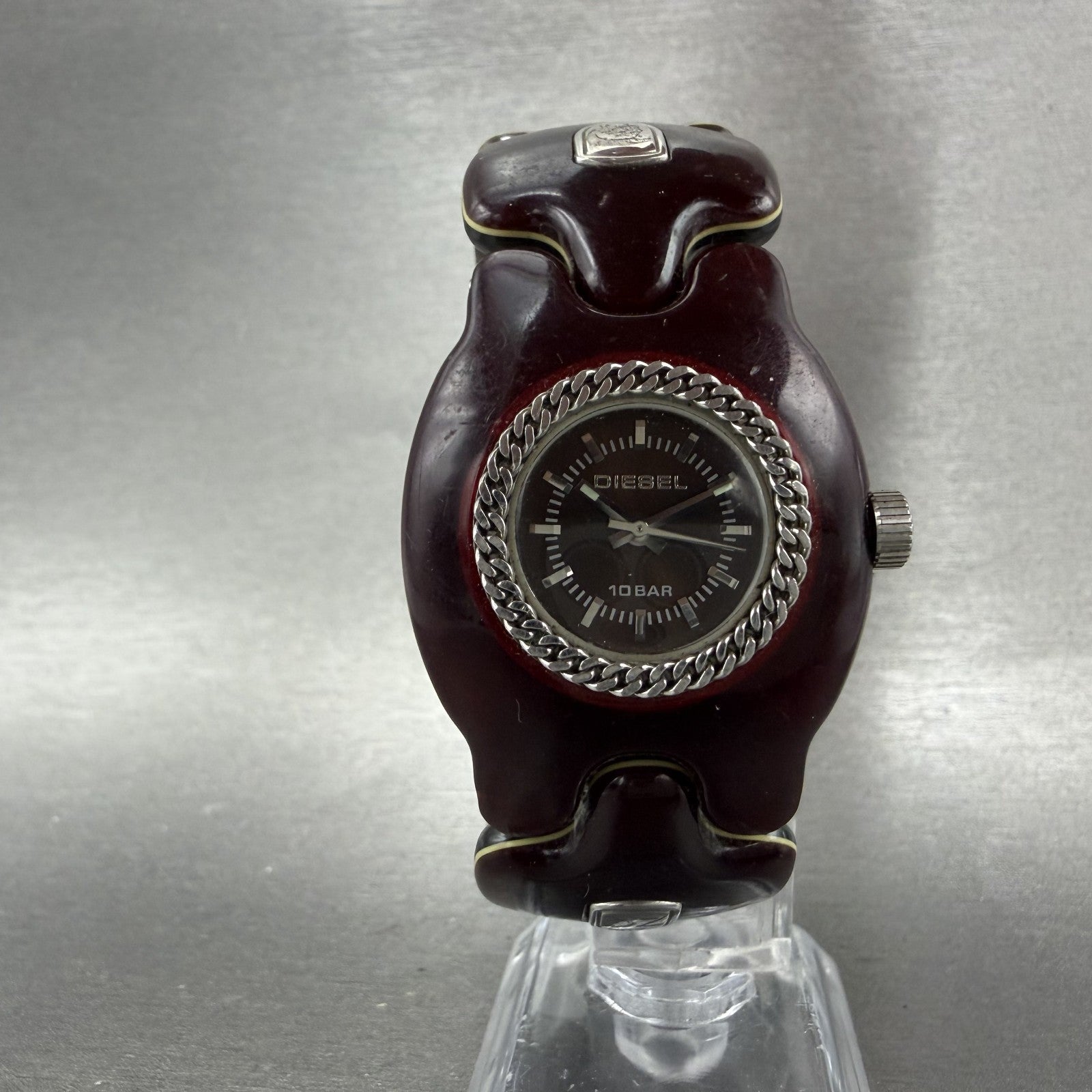 Diesel Watch Women 32mm Brown Dial Red Tone Round DZ-5074 New Battery5