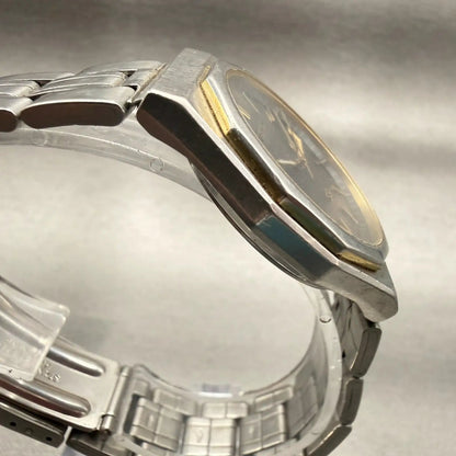 Seiko Watch Men 33mm Gray Dial Silver Tone Round 8C23-6059 New Battery VTG3