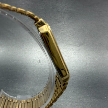 Seiko Tank Watch Men 26mm Champagne Dial Gold Tone Date 5Y32-5129 PARTS Vintage4