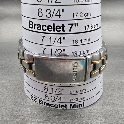 Citizen Watch Men 36mm Cream Dial Two Tone Date Round 5510-K12991 New Battery9