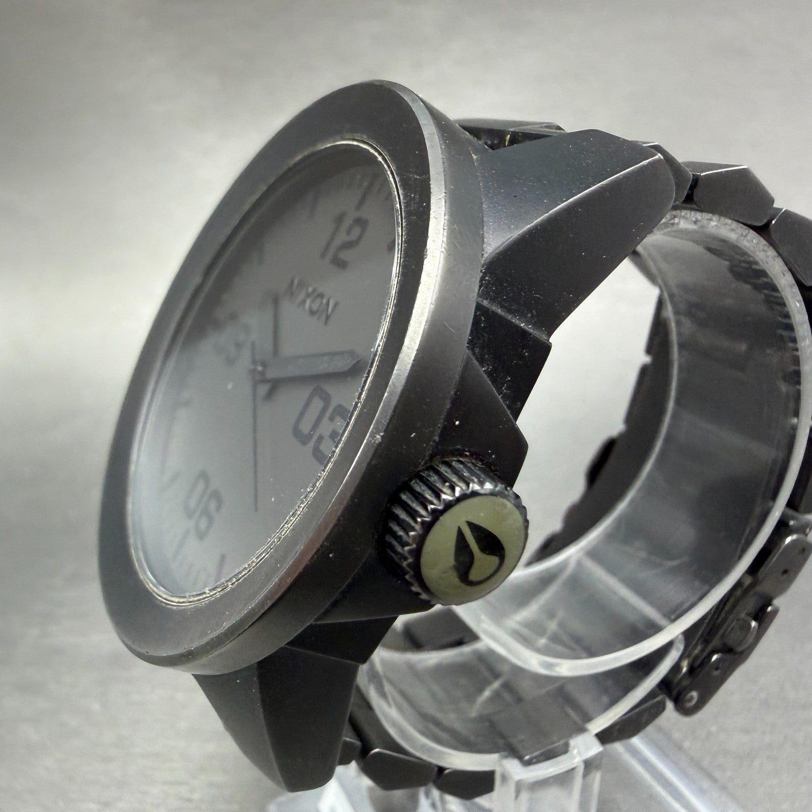 Nixon The Corporal Watch Men 48mm Black Dial Black Tone Round Bracelet new BattA2