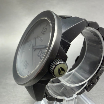 Nixon The Corporal Watch Men 48mm Black Dial Black Tone Round Bracelet new BattA2
