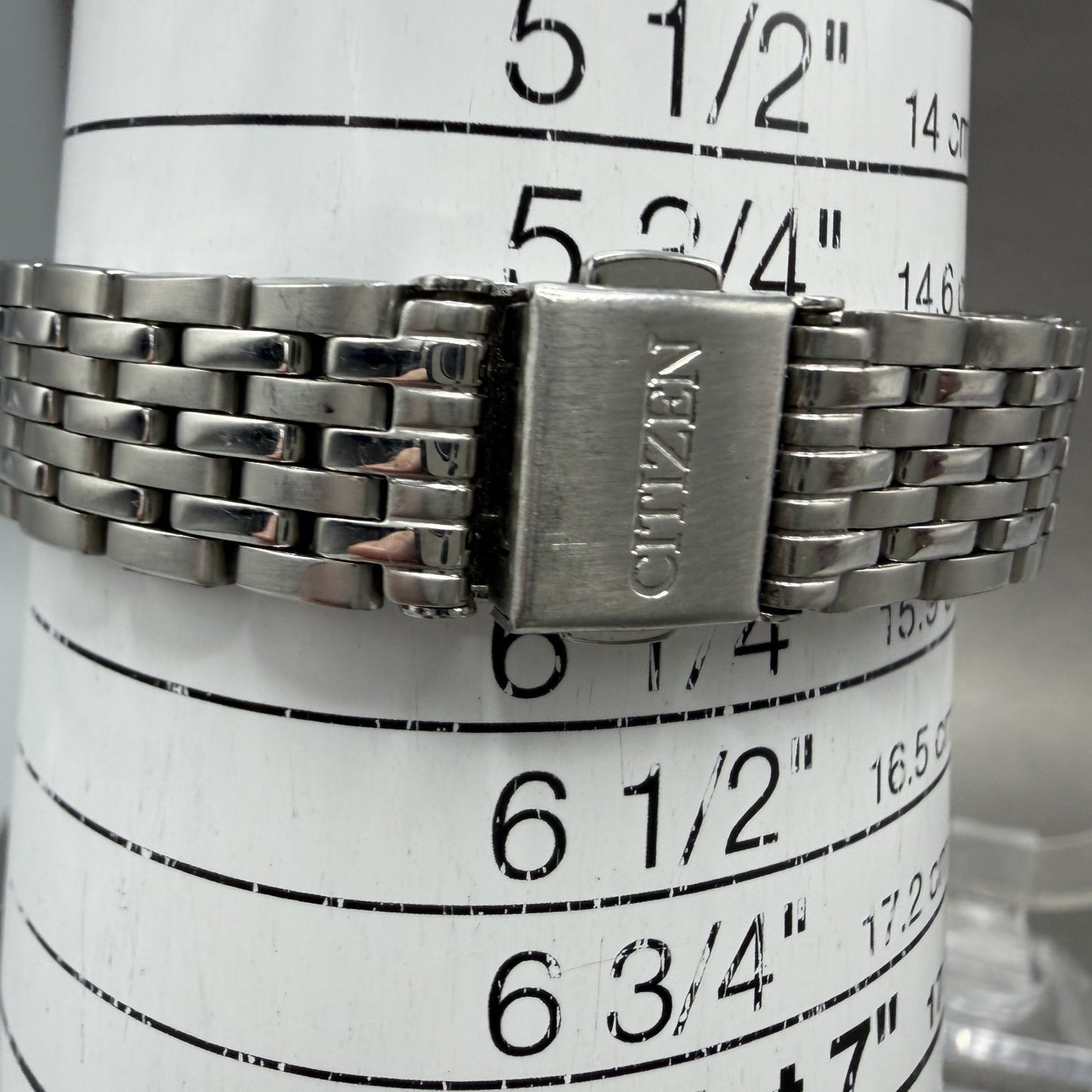 Citizen Tank Watch Women 18mm Black Dial Silver Tone Rectangle New Battery ABC10
