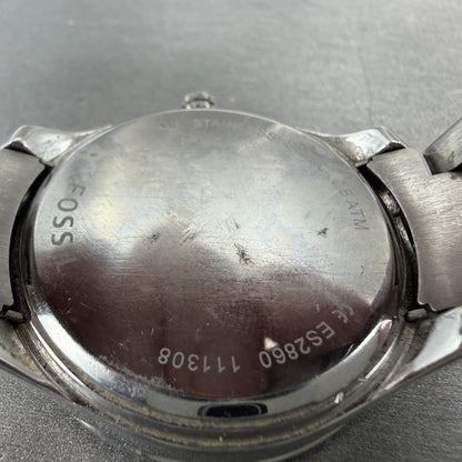 Fossil Stella Watch Women 38mm MOP Dial Steel Daydate ES2860 Round New battery9