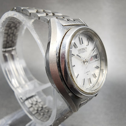 Seiko Automatic Watch Women 25mm White Dial silver Tone Round Daydate 220604803
