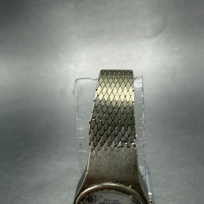 Bulova Accutron Watch Women 16mm White Dial Silver Tone Round New Battery VTG4