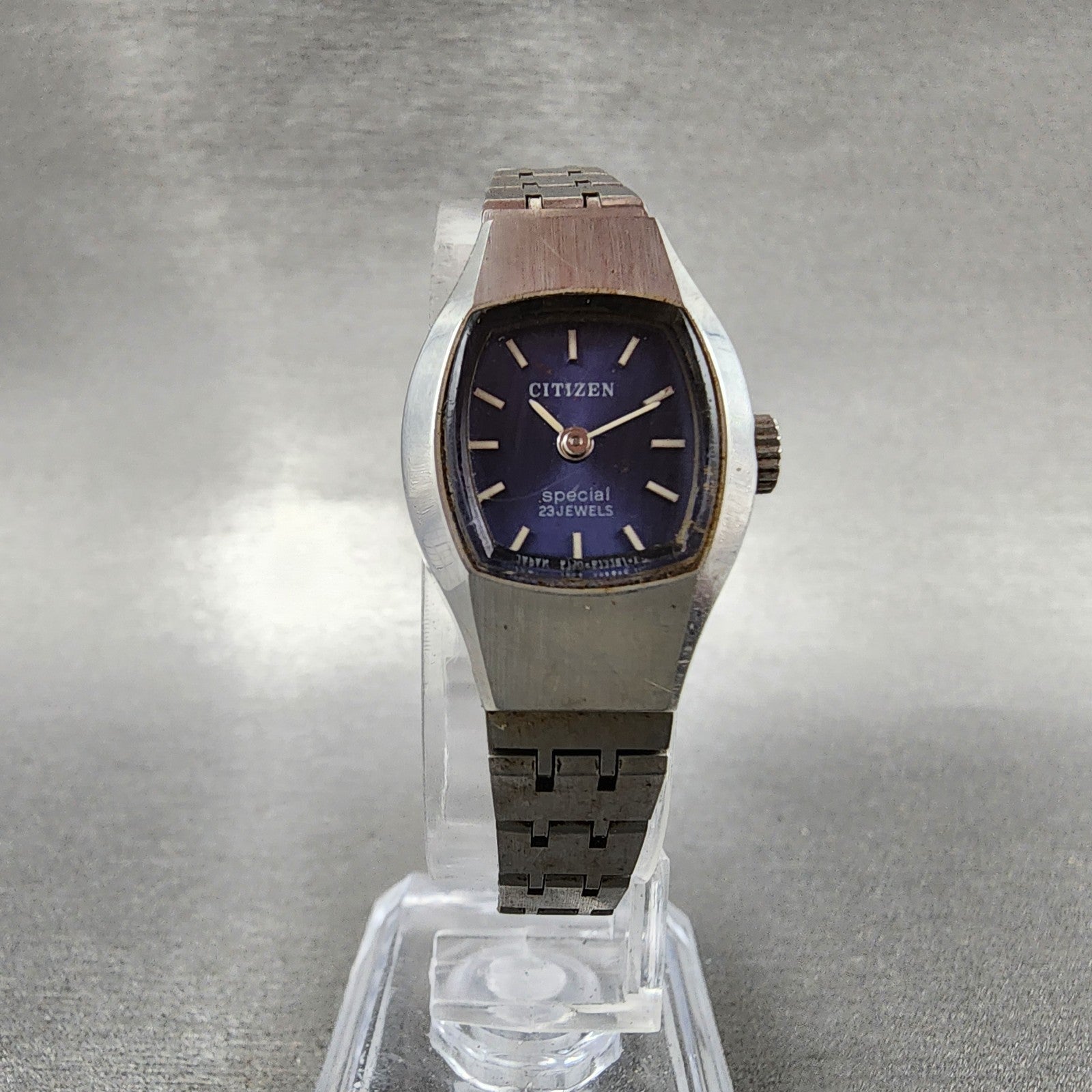 Citizen Special Watch Women 19mm Blue Dial Silver Tone Manual 4673344 Runs5