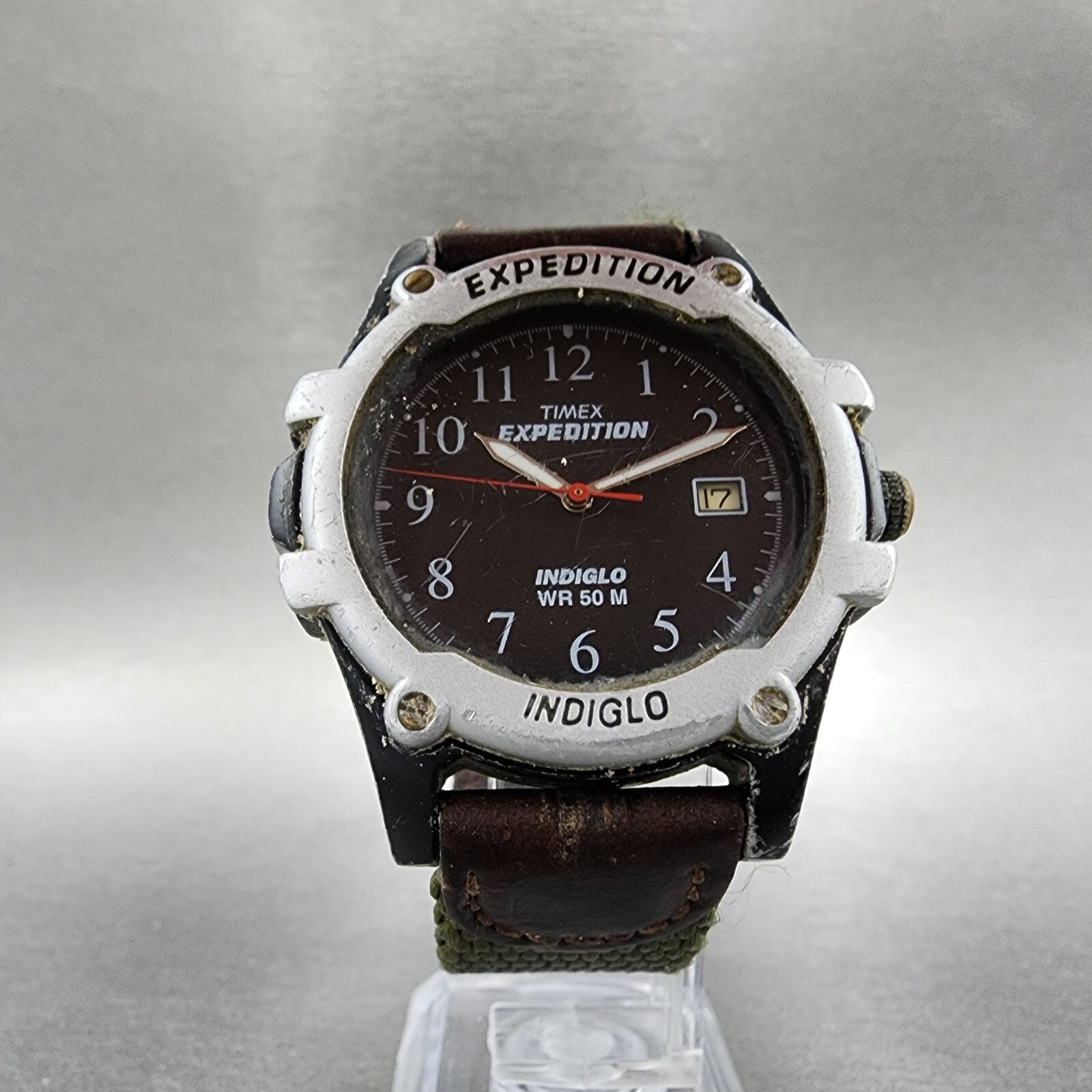 Timex Expedition Watch Men 37mm Black Dial Black Tone Date Round New Battery5