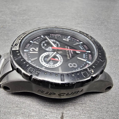Ripcurl Tidemaster Watch Men 42mm Black Dial Titanium Date READ!!! New Battery5