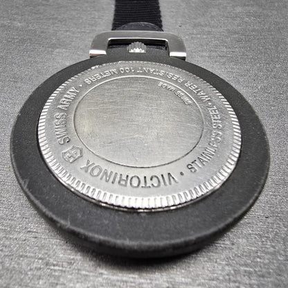 Victorinox Swiss Army Pocket Watch Men 48mm White Dial Black Tone 24723 New Batt13