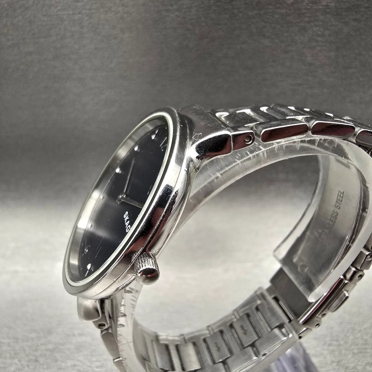 Skagen Ancher Watch Women 34mm Blue Dial Silver Tone Round SKW2606 New Battery2