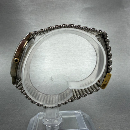 Bulova Watch Men 33mm Champagne Dial Two Tone Date Round New Battery Bracelet6