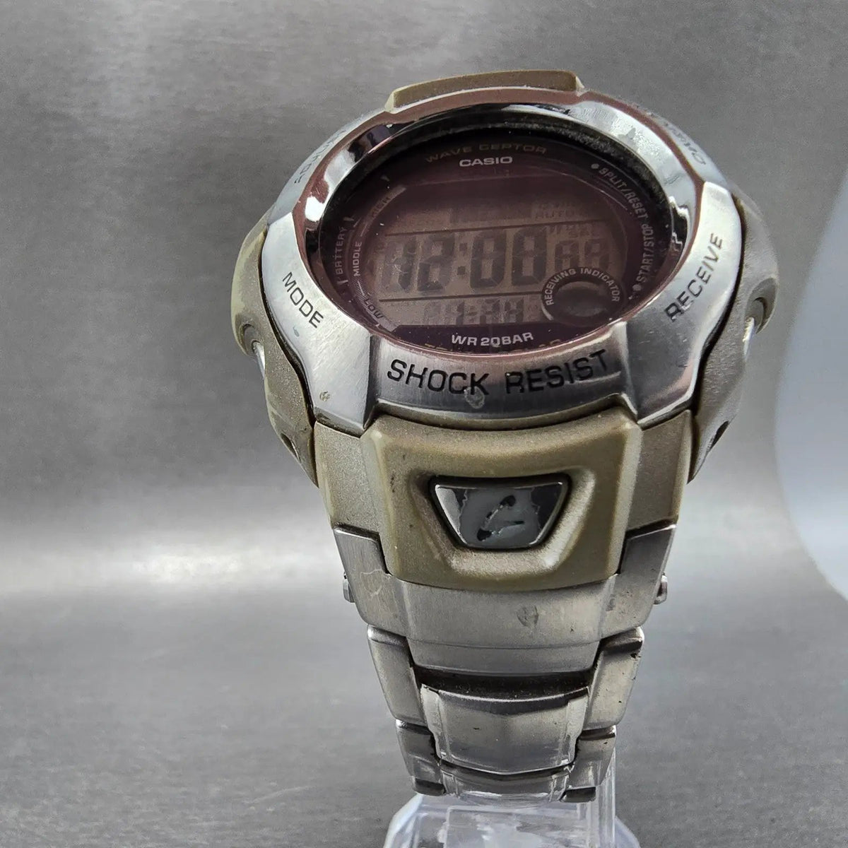 Casio G-Shock GW-700DJ Watch Men 46mm Gray Silver Solar Alarm Chronograph Runs5