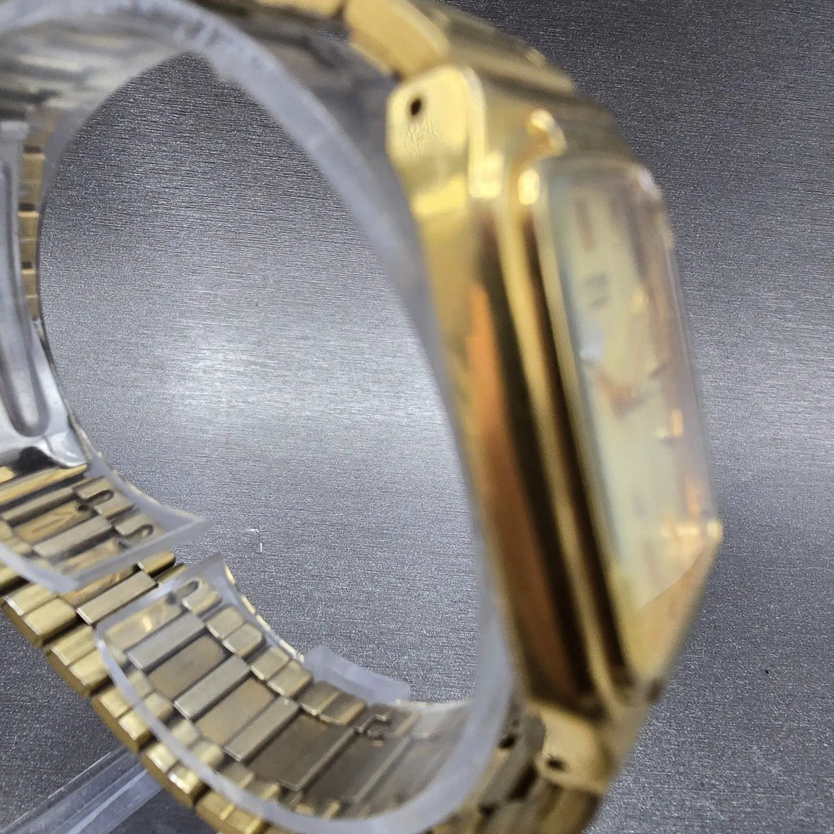 Citizen Tank Watch Men 26mm Gold Dial Gold Tone Rectangle 6030-S60201 PARTS4