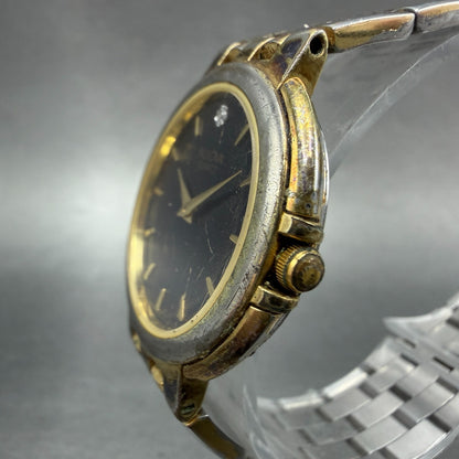 Bulova Watch Women 31mm Black Dial Two Tone Round 92N47 New Battery Vintage2