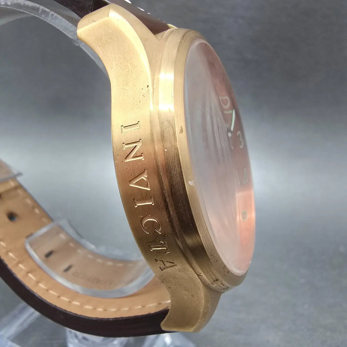 Invicta I Force Watch Men 44mm Rose Dial Rose Gold Tone Date Small Seconds 155153