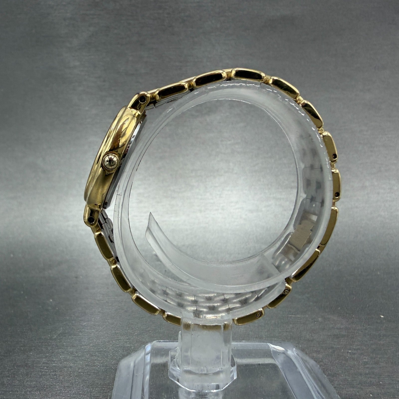 Seiko Creo Watch Women 24mm Champagne Dial Gold Tone Round 2P21-0C00 New Battery6