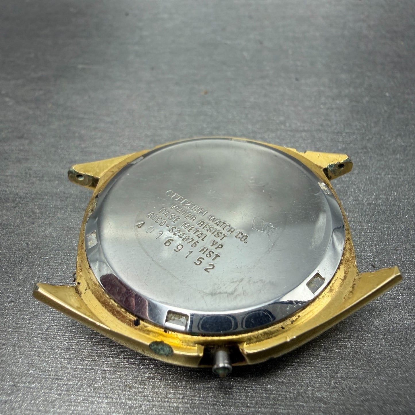 Citizen CQ Watch Men 36mm Gold Dial Gold Tone Daydate 6100-S24876 PARTS12