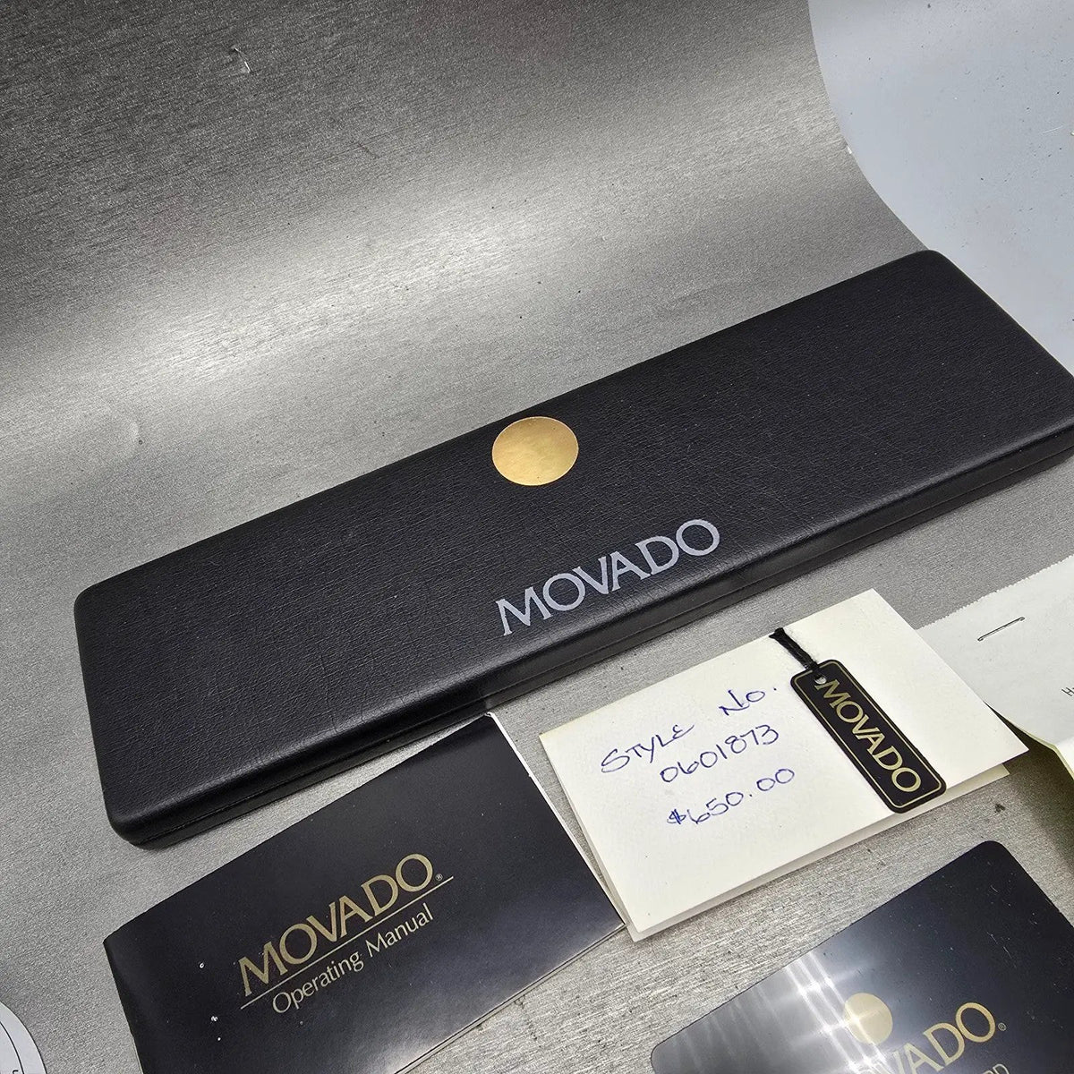 Movado Esperanza Watch Men 33mm Black Dial Two Tone 84.19.861 New Battery VHU16