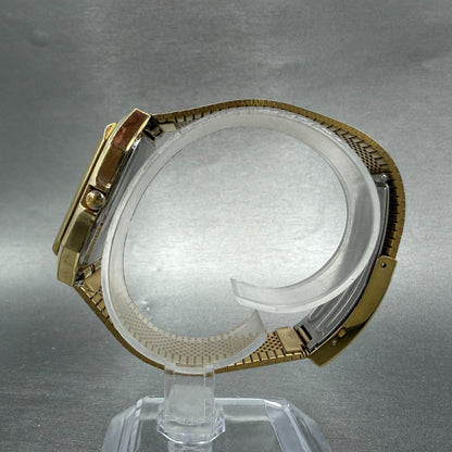 Citizen Forma Tank Watch Men 31mm Champagne Dial Gold Tone Daydate New BatteryAB6