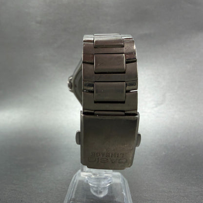 Casio Lineage Titanium Watch Men 38mm Silver Dial Daydate LIN-171J New Battery L7