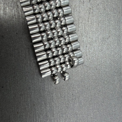 Seiko Beads Of Rice Bracelet 18mm Stainless Steel Japan Vintage NO ENDLINKS8