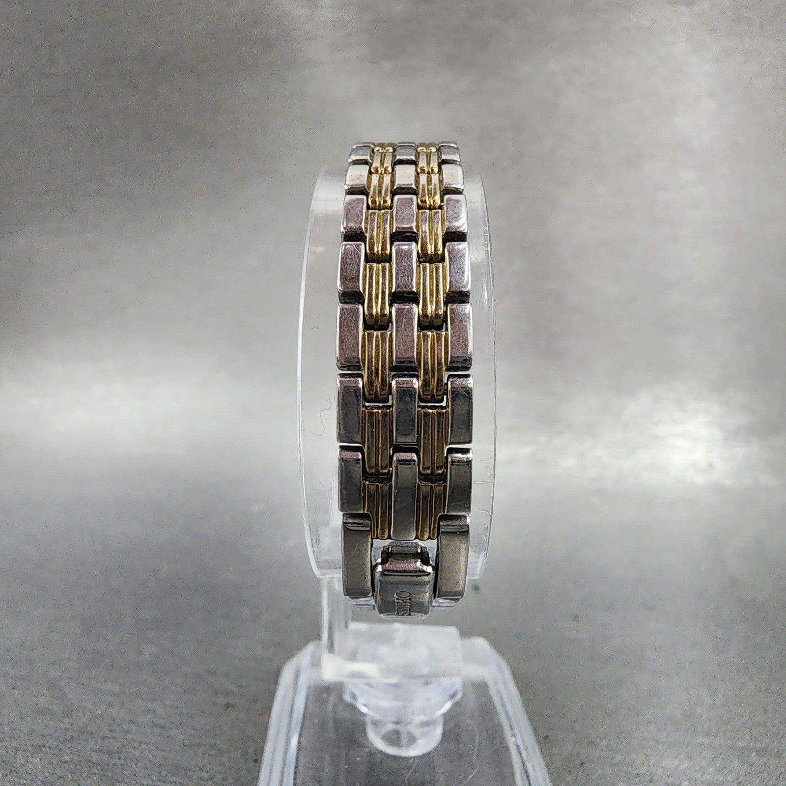 Seiko Tank Watch Women 16mm White Dial Two Tone Rectangle 1N010FH0 New Battery7