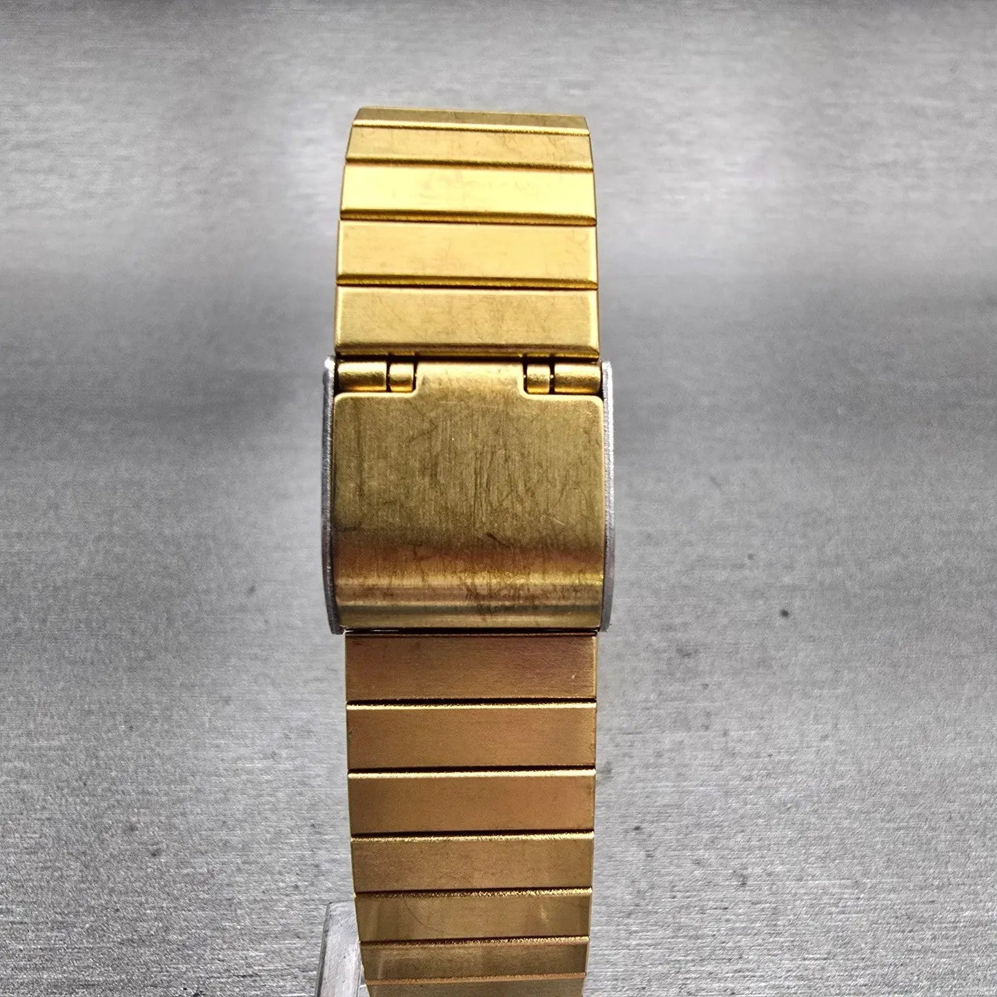Seiko Watch Men 26mm White Dial Gold Tone Date Rectangle 5Y32-5A09 New Battery7