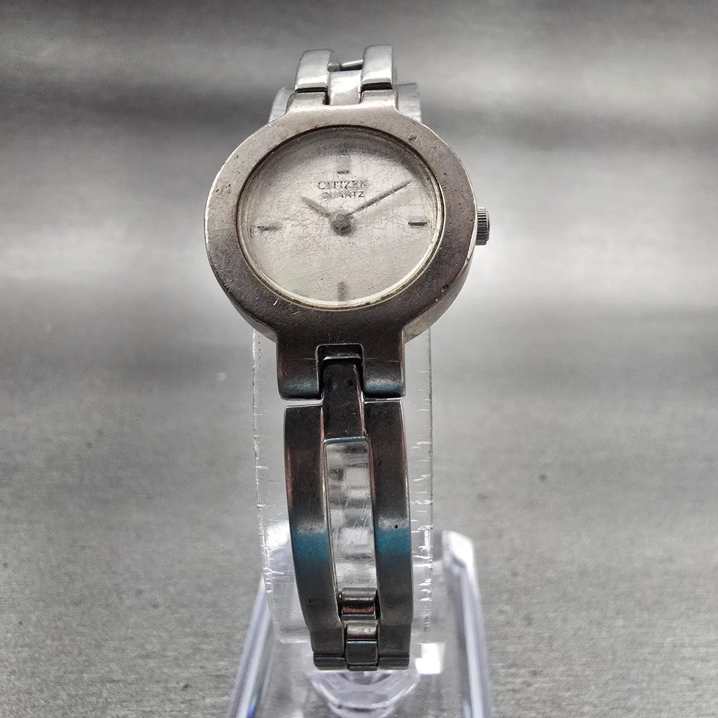 Citizen Watch Women 21mm Silver Dial Silver Tone Round 5920-S95650 New Battery5