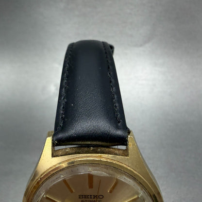 Seiko Automatic Watch Men 37mm Champagne Dial Gold Tone Daydate 7009-8029 Runs4