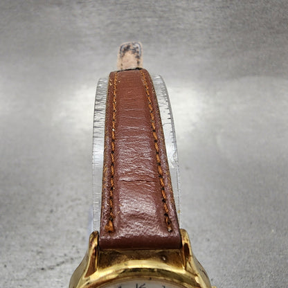 Seiko Avenue Watch Women 24mm White Dial Gold Tone 2g380130 New Battery4