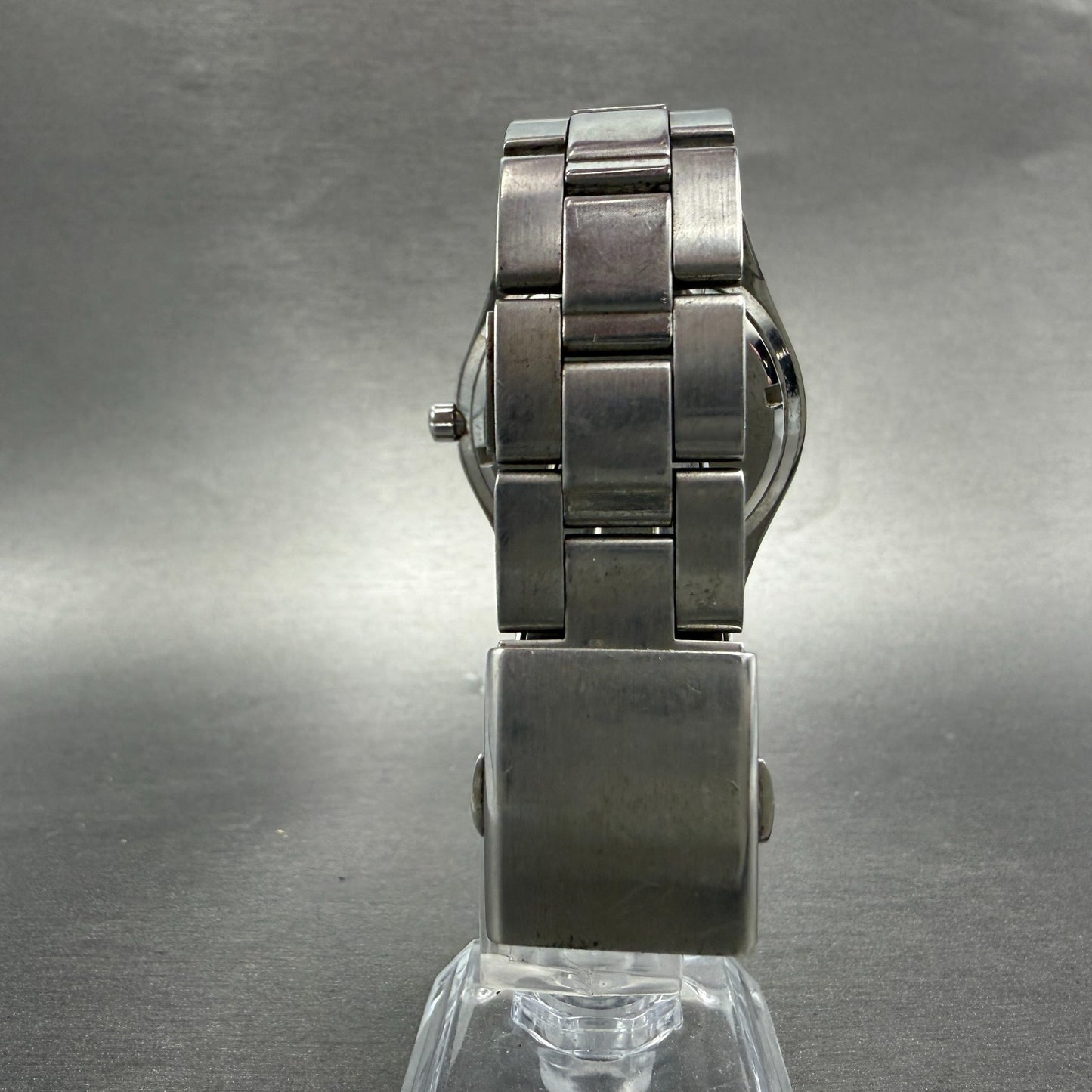 Seiko Watch Men 37mm Blue Dial Silver Tone Daydate Round 7N43-9080 PARTS8