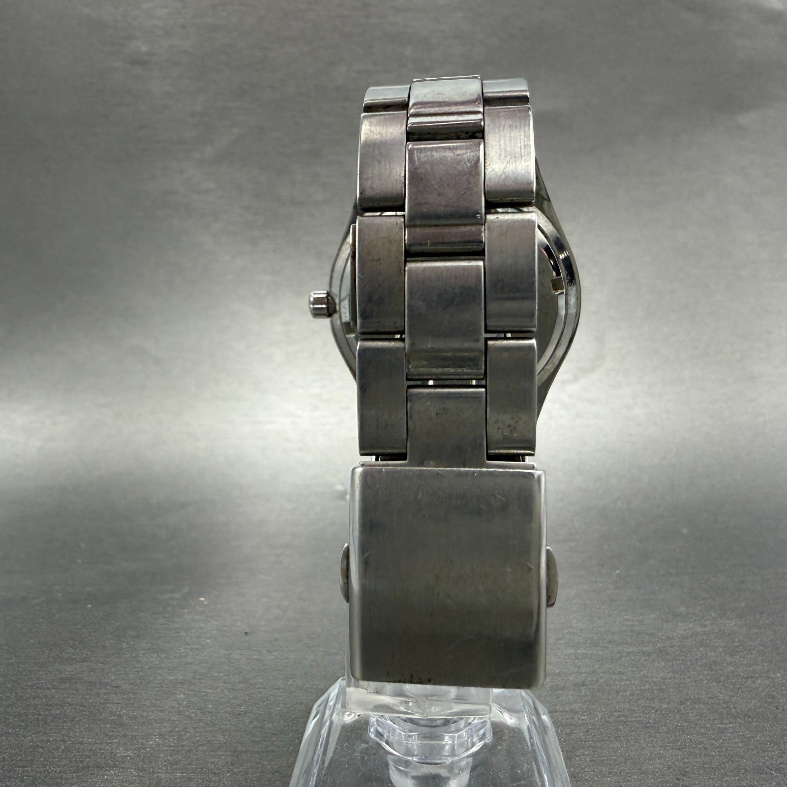 Seiko Watch Men 37mm Blue Dial Silver Tone Daydate Round 7N43-9080 PARTS8