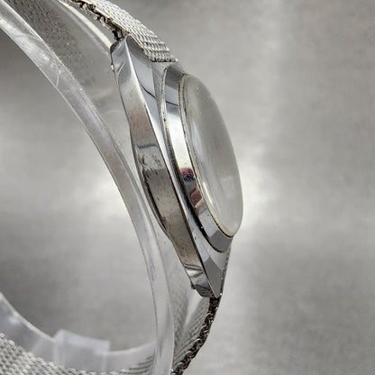 Waltham Watch Women 22mm Silver Dial Steel Manual Wind Mesh Band READ!!!!!!! VTG3